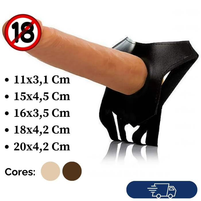Cinta Peniana Com Pênis De Silicone Strapon