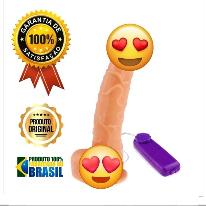 Pênis em Silicone com vibrador - 15 X 3 cm