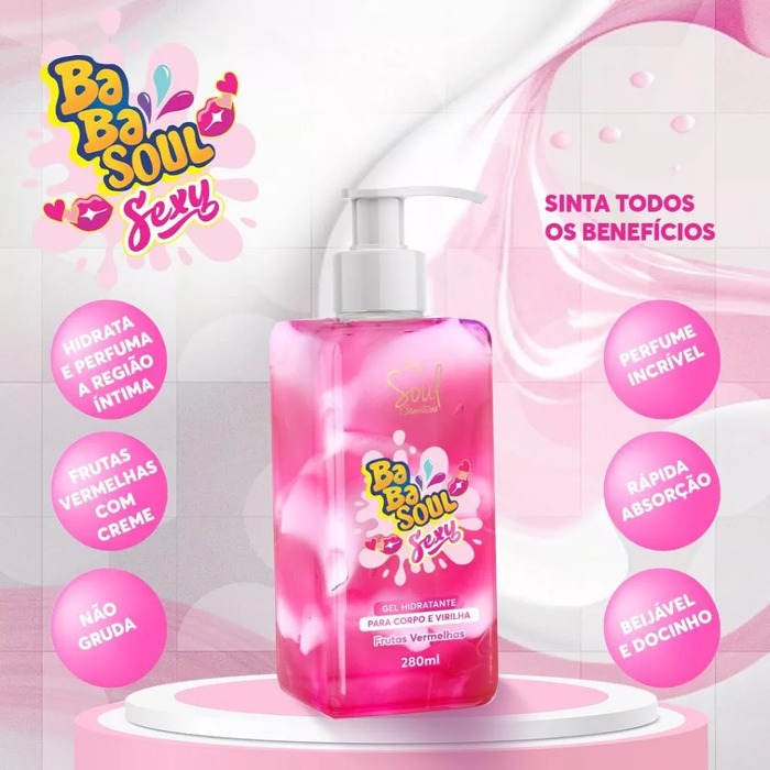 Gel Hidratante Beijável Corporal/Virilha Babasoul