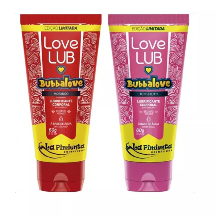 Kit Lubrificante Bubbalove Beijável 60g