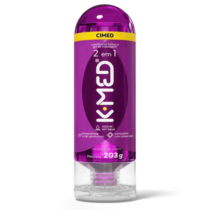 KMED 2 em 1 Gel de Massagem e Lubrificante Íntimo 203g