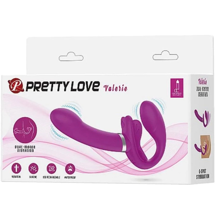 Vibrador Duplo Feminino Tipo Cinta Strapless Strapon