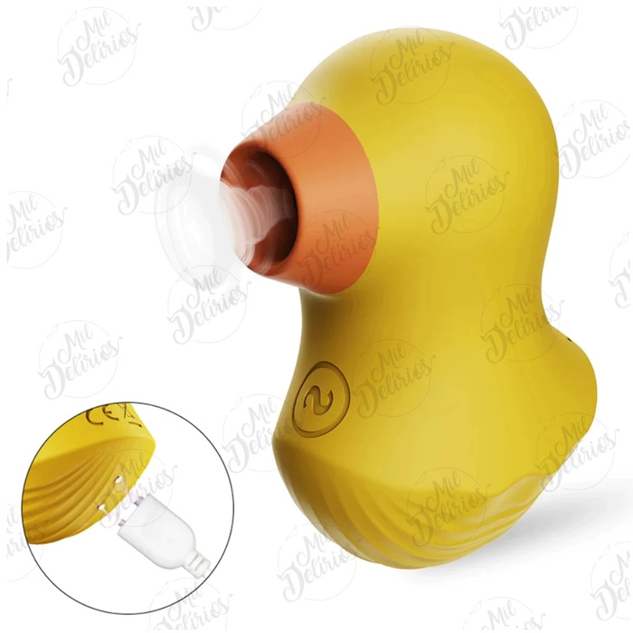 Vibrador Feminino Estimulador Sugador de Clitóris Recarregável Com Formato Pato